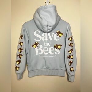 Golf Wang Flower Boy Save The Bees Tyler The Creator Blue Hoodie Size XS *FLAWS*